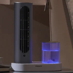 Philips electric fan humidification spray office mute home small desktop fan tower fan 4K hidden camera